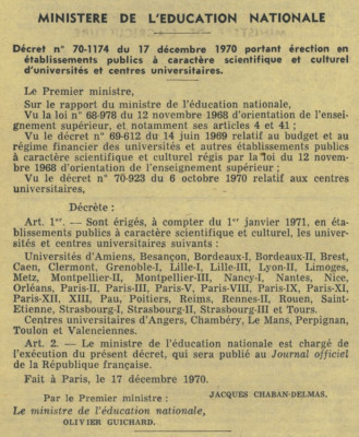 Journal Officiel de la République Française du 18 décembre 1970
