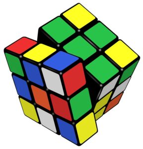 Rubik's cube en cours de modification